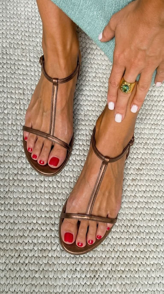 SANDALIAS PLANAS DE TIRAS
