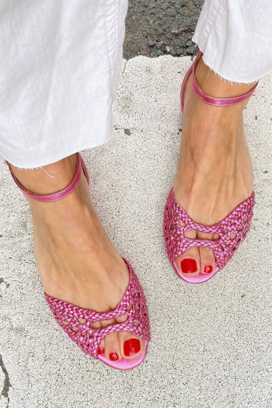 SANDALIAS DORADAS TRENZADAS