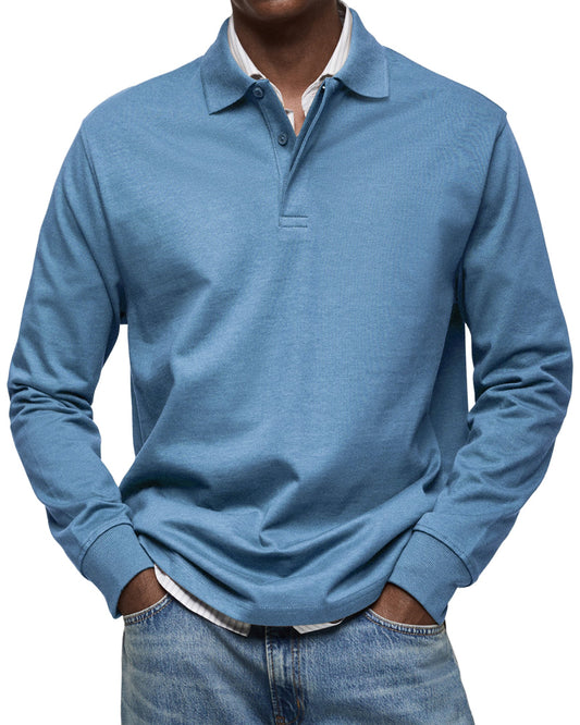 Cazel | Long-Sleeved Casual Polo Shirt