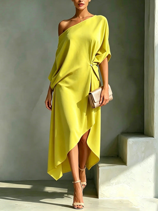 MOREAU LYON | WOMEN'S ASYMMETRICAL MIDI DRESS