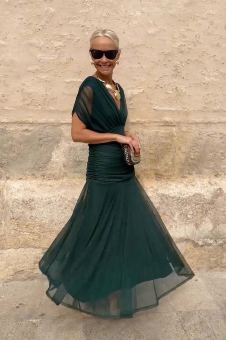 VESTIDO LARGO FLUIDO PARA MUJER