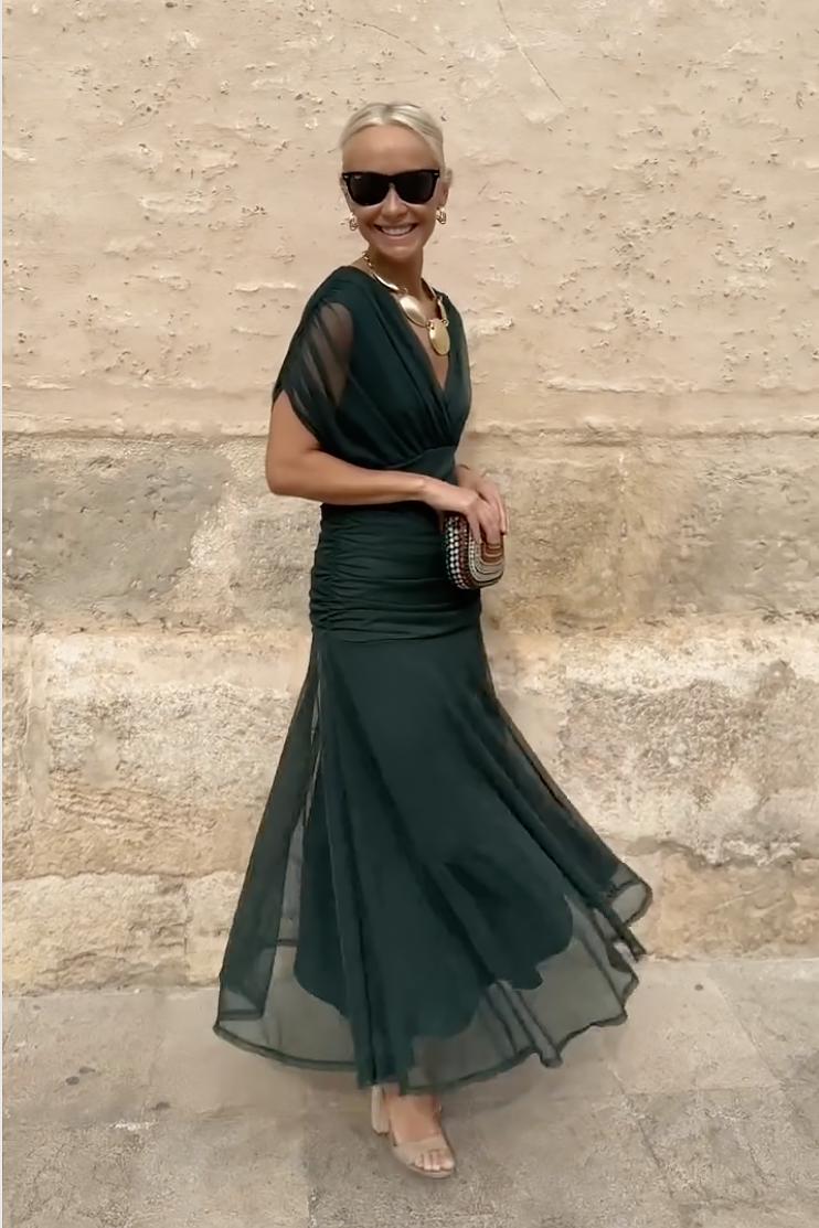 VESTIDO LARGO FLUIDO PARA MUJER