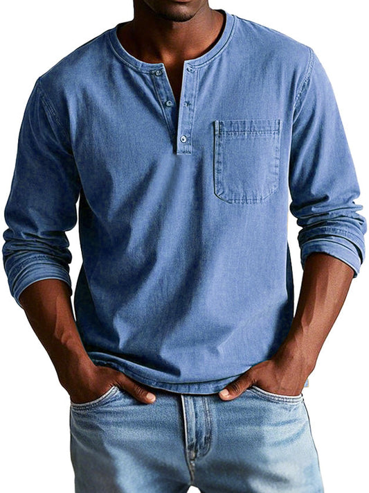 CAMISA VINTAGE DE MANGA LARGA PARA HOMBRE