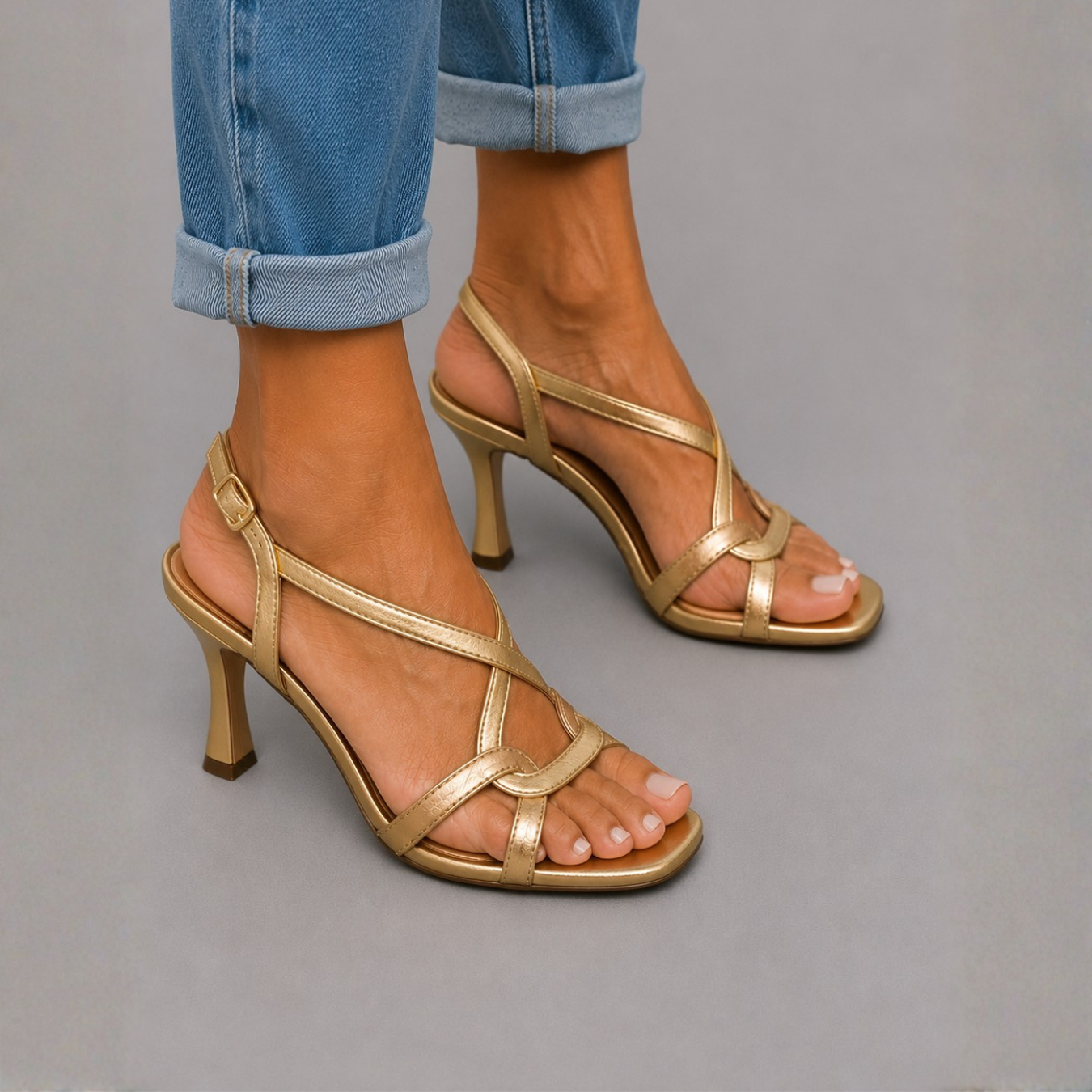 SANDALIAS DORADAS ENCANTO VERANIEGO