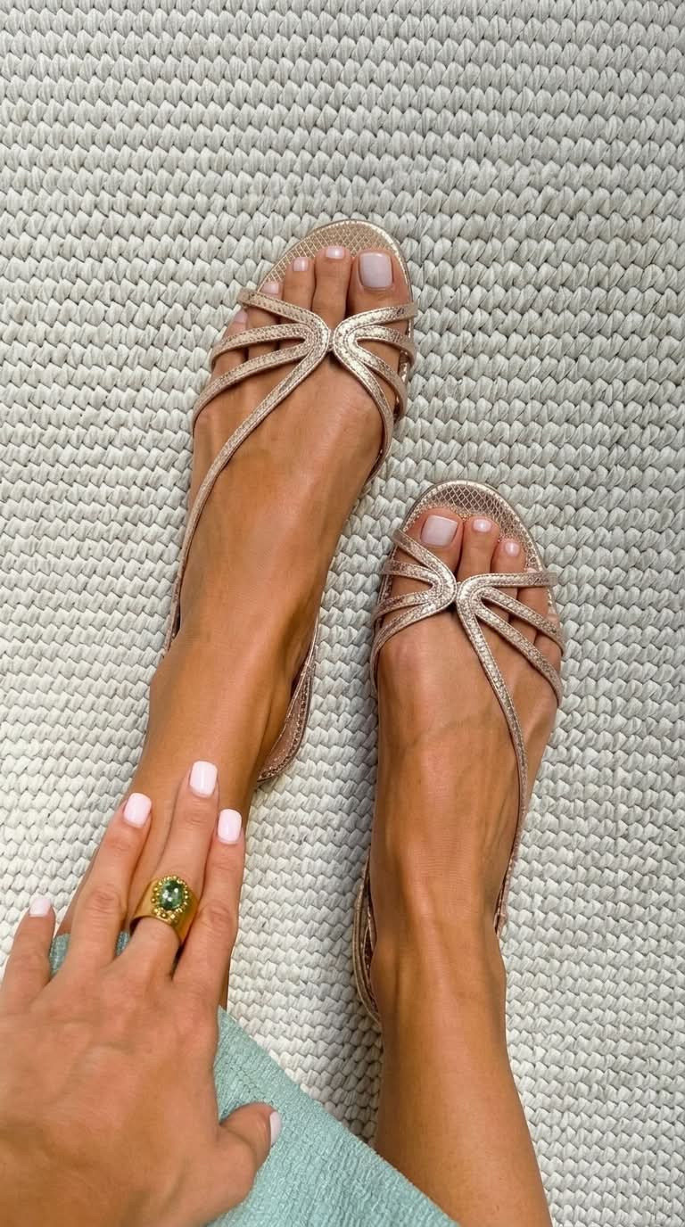 SANDALIAS DORADAS ELEGANCIA VERANIEGA