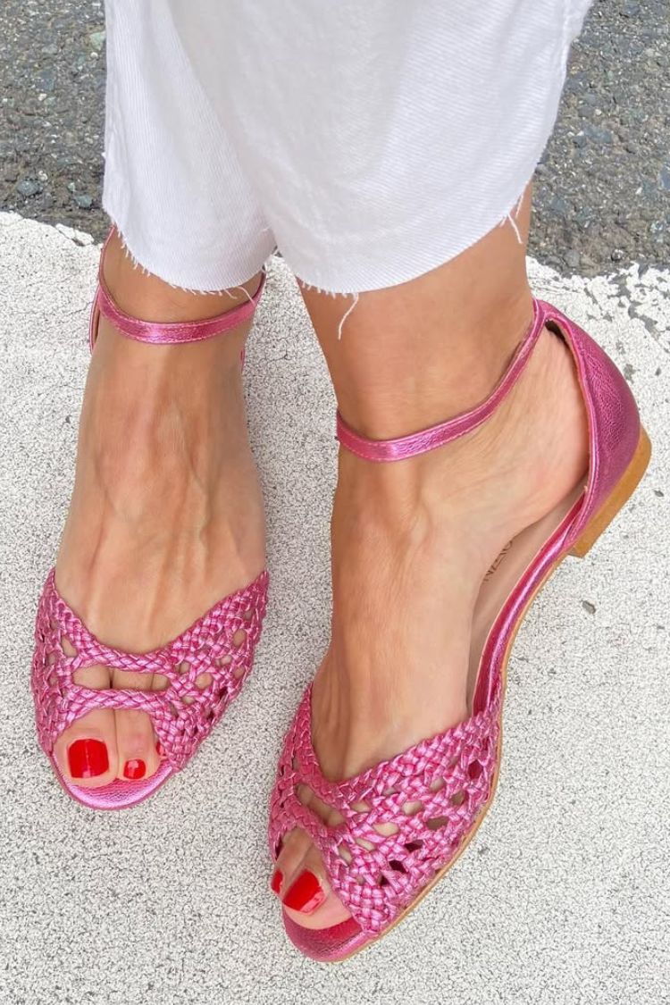 SANDALIAS DORADAS TRENZADAS
