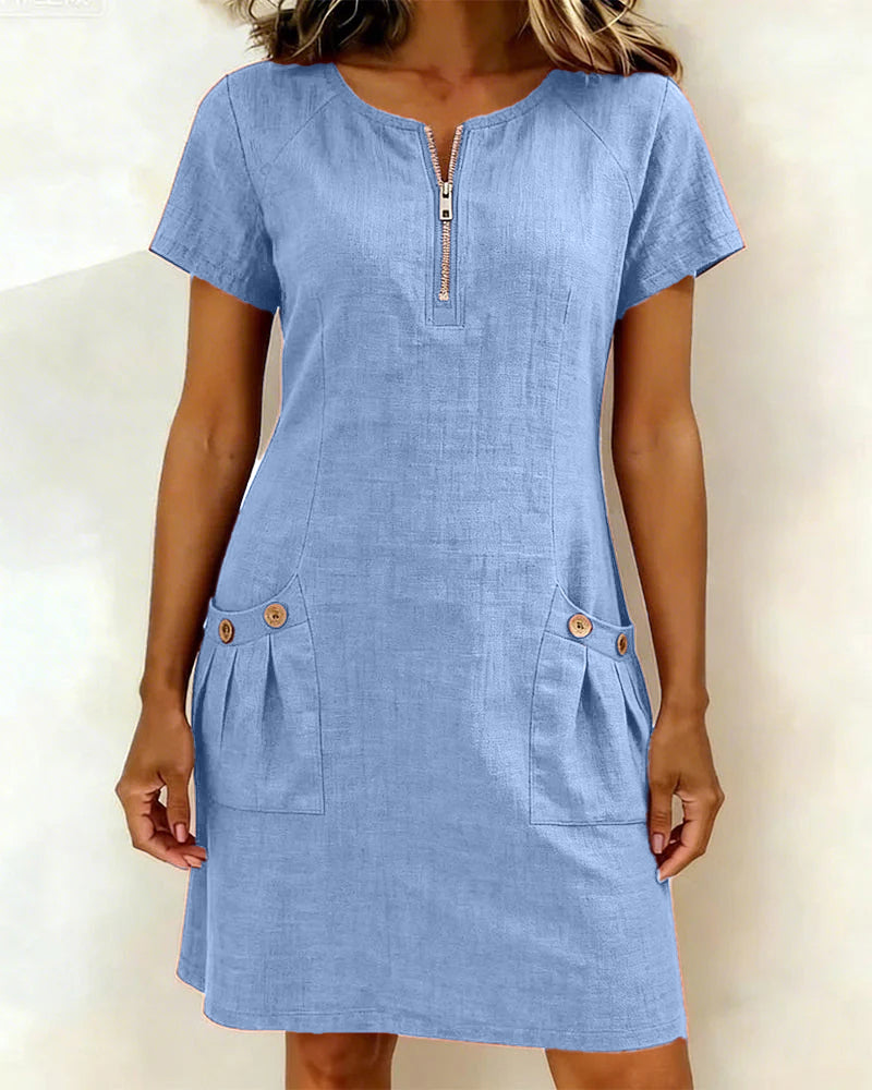 VESTIDO DE MUJER DE LINO