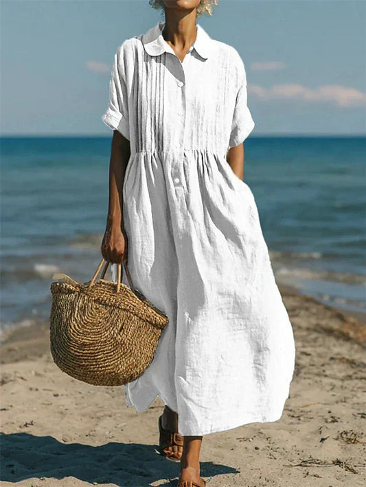 MOREAU LYON | ELEGANT LINEN DRESS FOR WOMEN