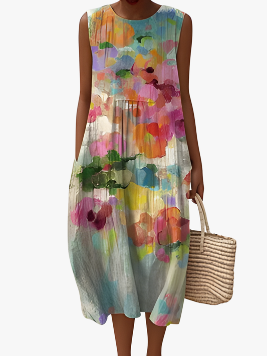 VESTIDO VINTAGE COLORIDO PARA MUJER