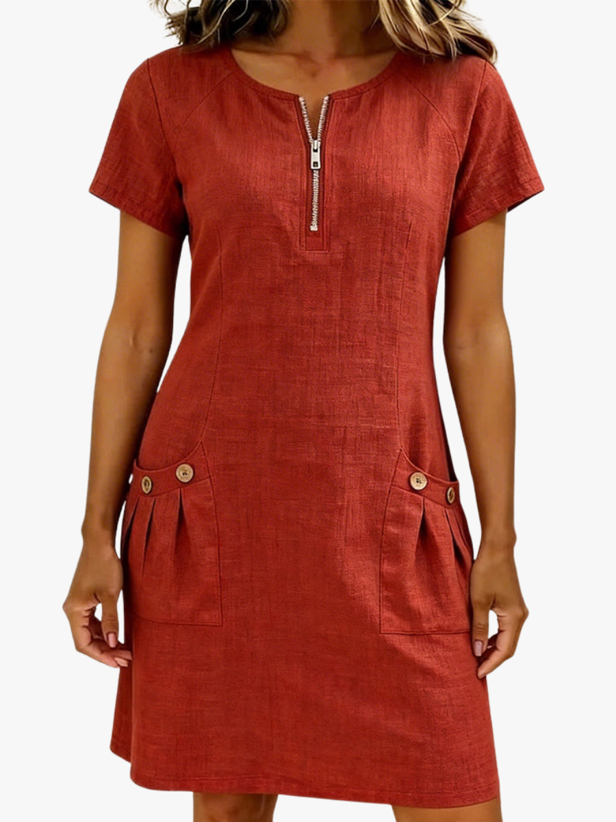 VESTIDO DE MUJER DE LINO
