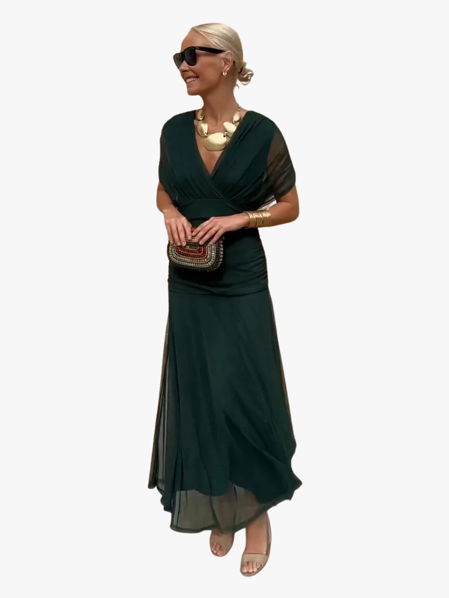 VESTIDO LARGO FLUIDO PARA MUJER