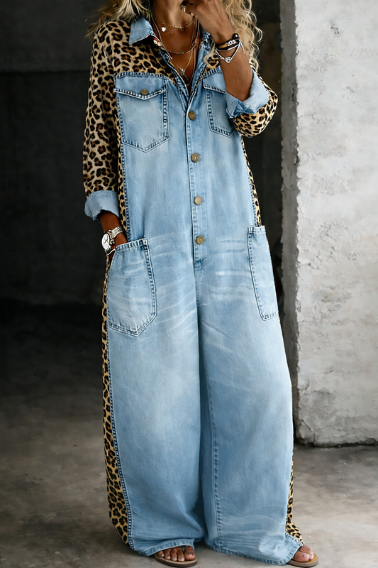 MONO VAQUERO CON ESTAMPADO DE LEOPARDO