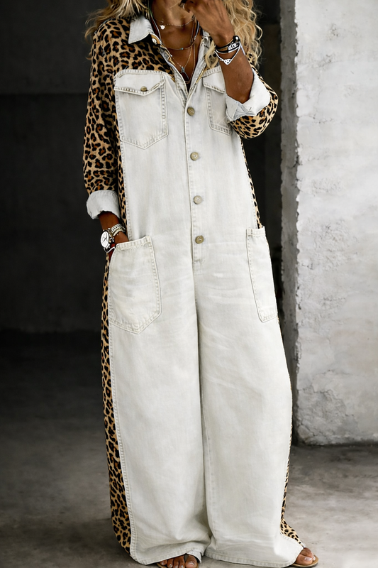 MONO VAQUERO CON ESTAMPADO DE LEOPARDO