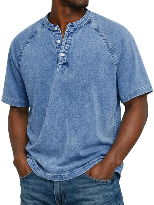 CAMISA VINTAGE CON BOTONES PARA HOMBRE