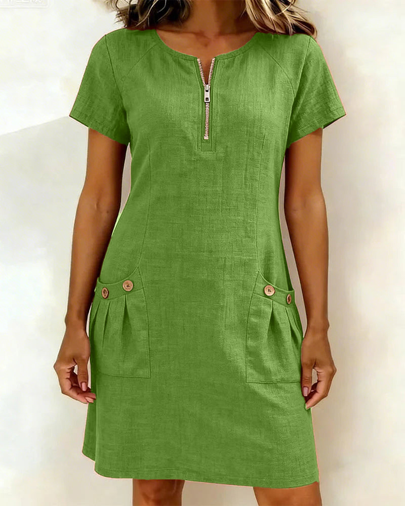 VESTIDO DE MUJER DE LINO