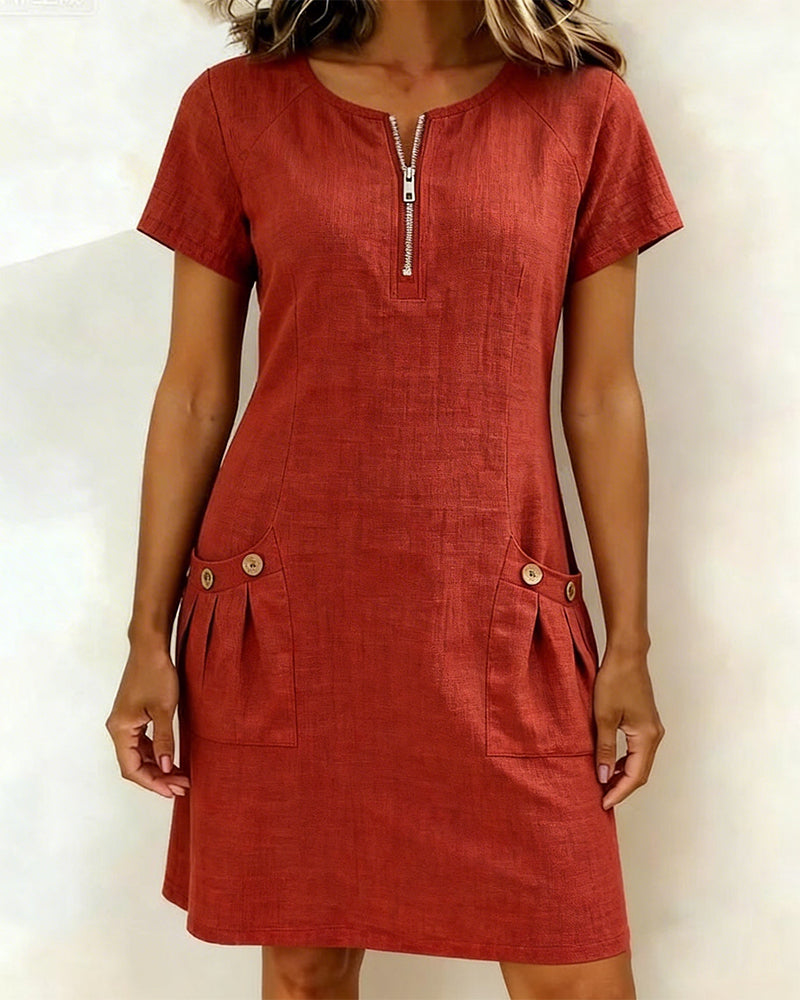 VESTIDO DE MUJER DE LINO