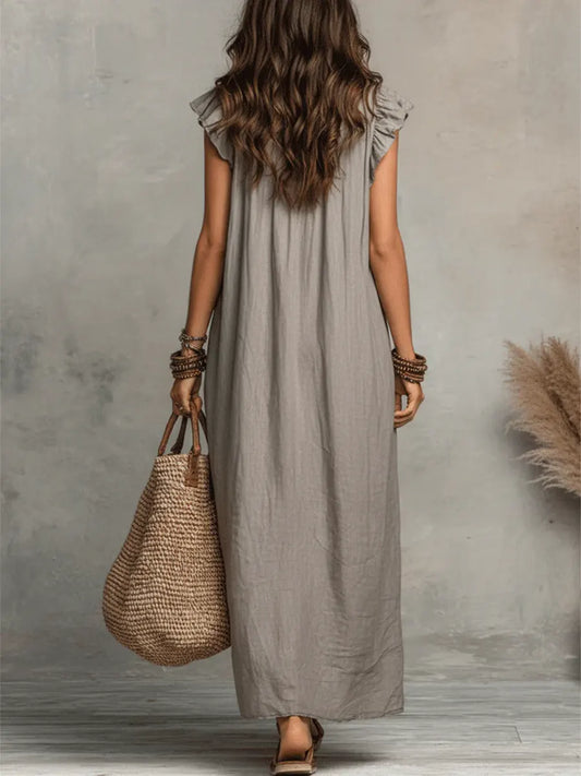 VESTIDO BOHEMIO ELEGANTE Y FLUIDO PARA MUJER